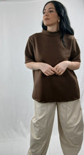 T-Shirt Collo Alto con Spallina
