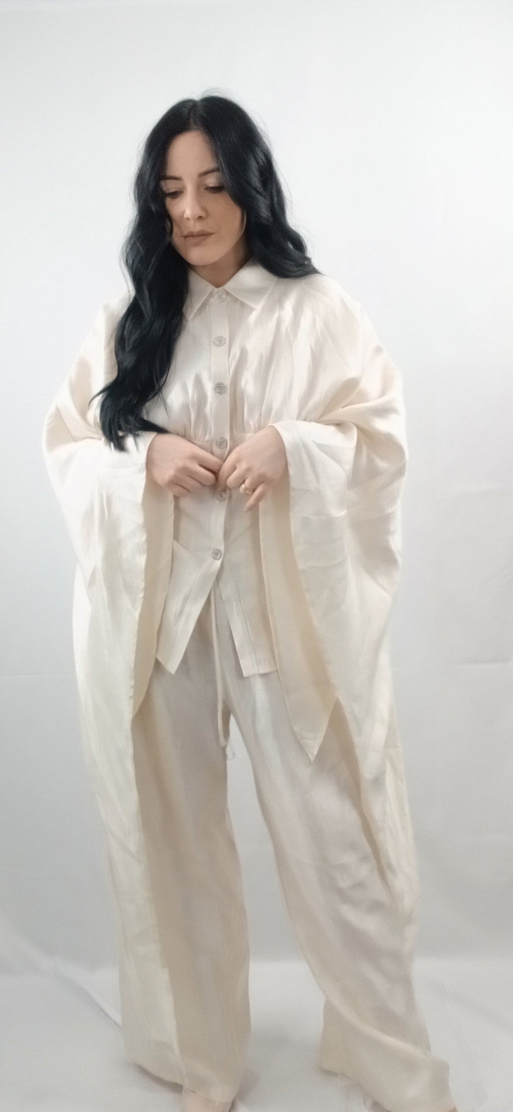 Vestito Elegante a Manica Aperta