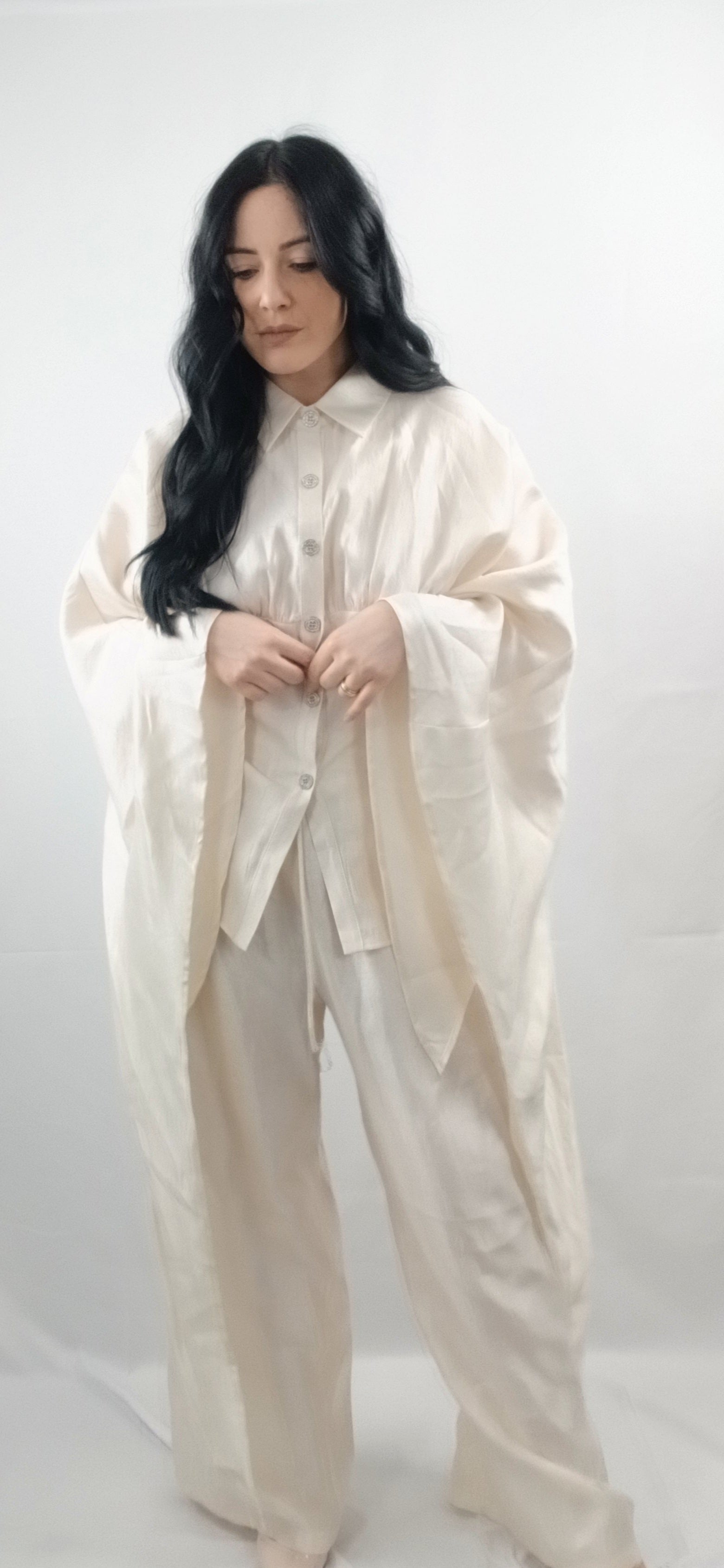 Vestito Elegante a Manica Aperta