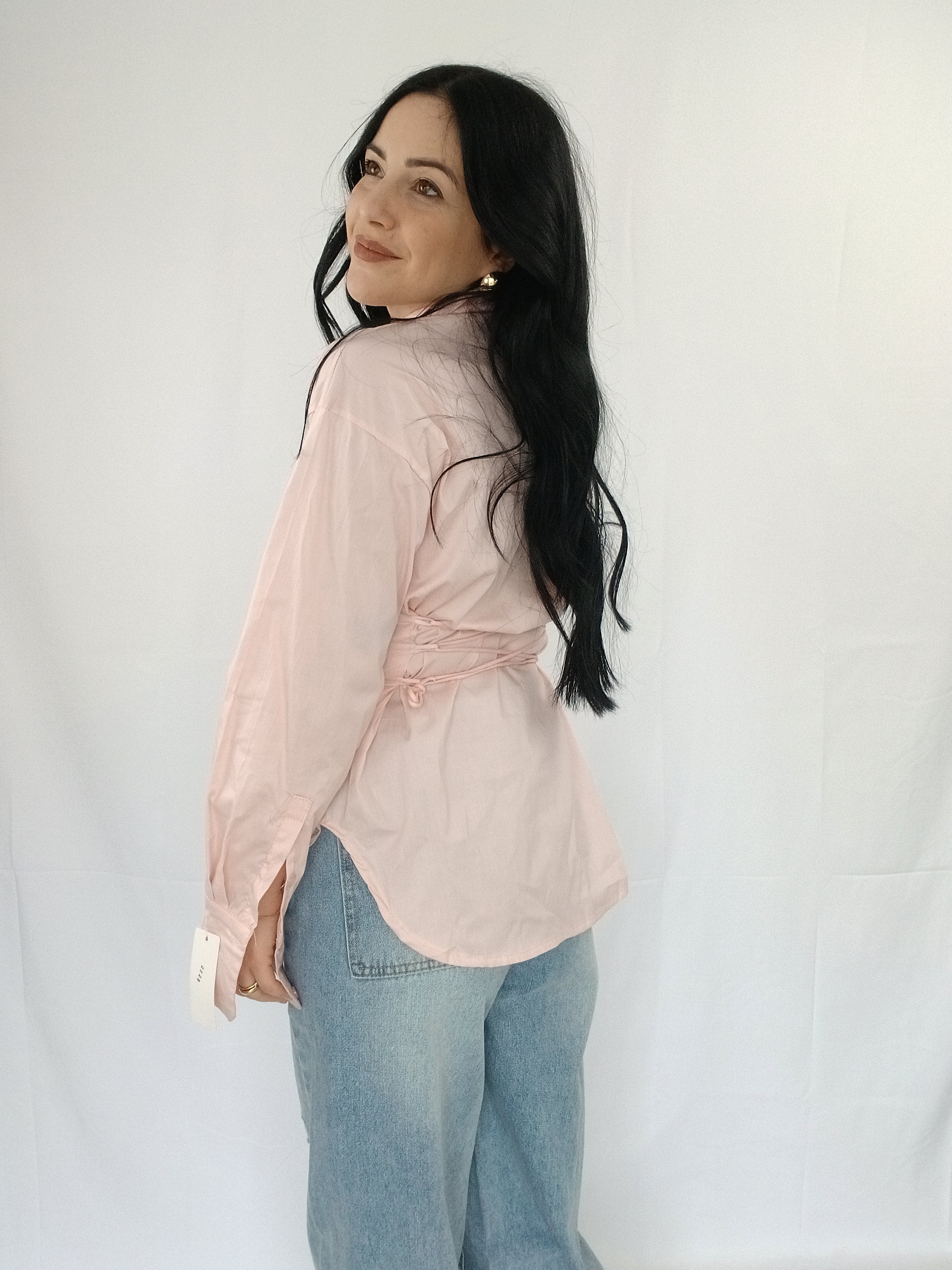 Camicia Casual con Elastici Slim Schiena