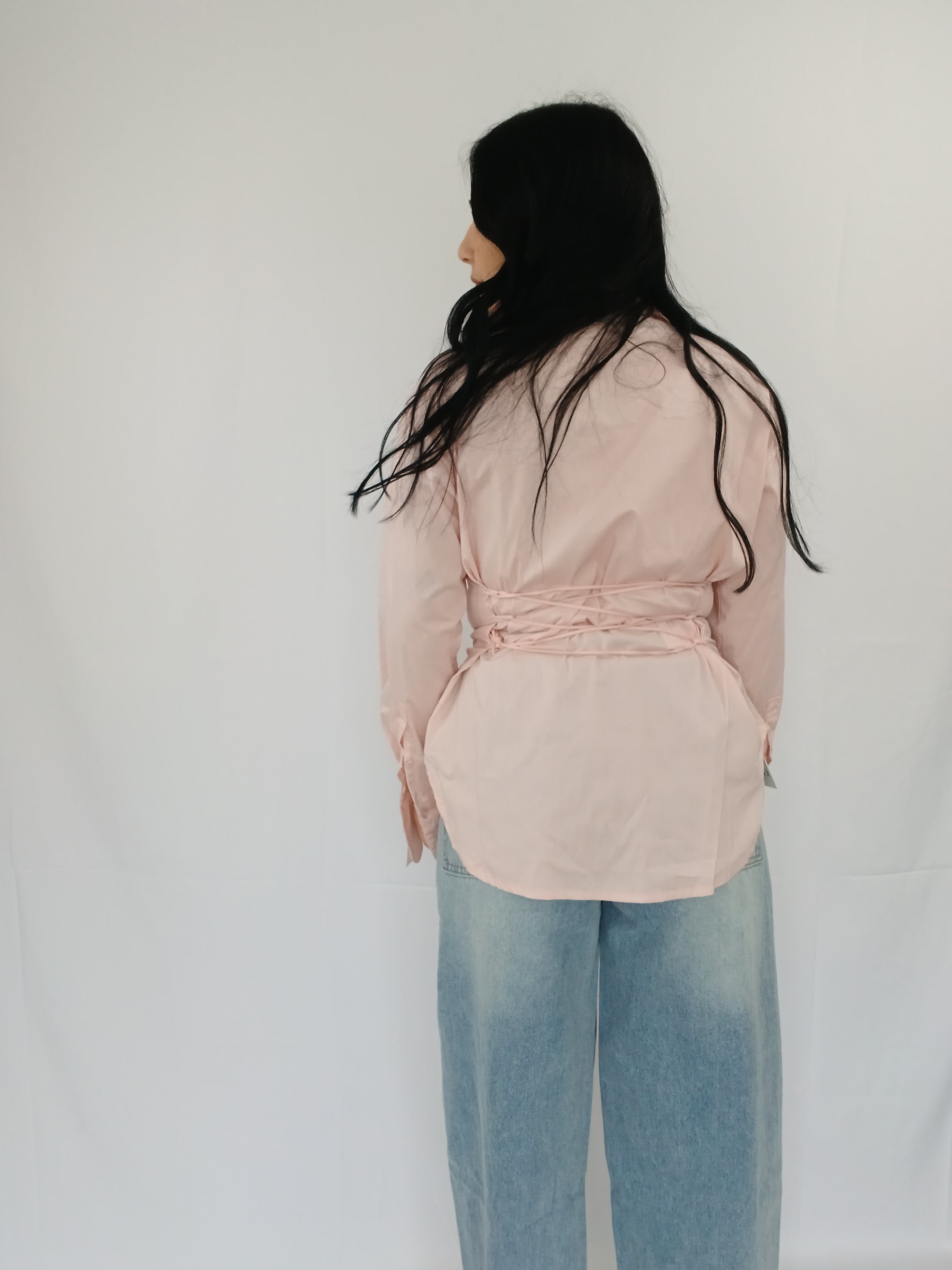 Camicia Casual con Elastici Slim Schiena