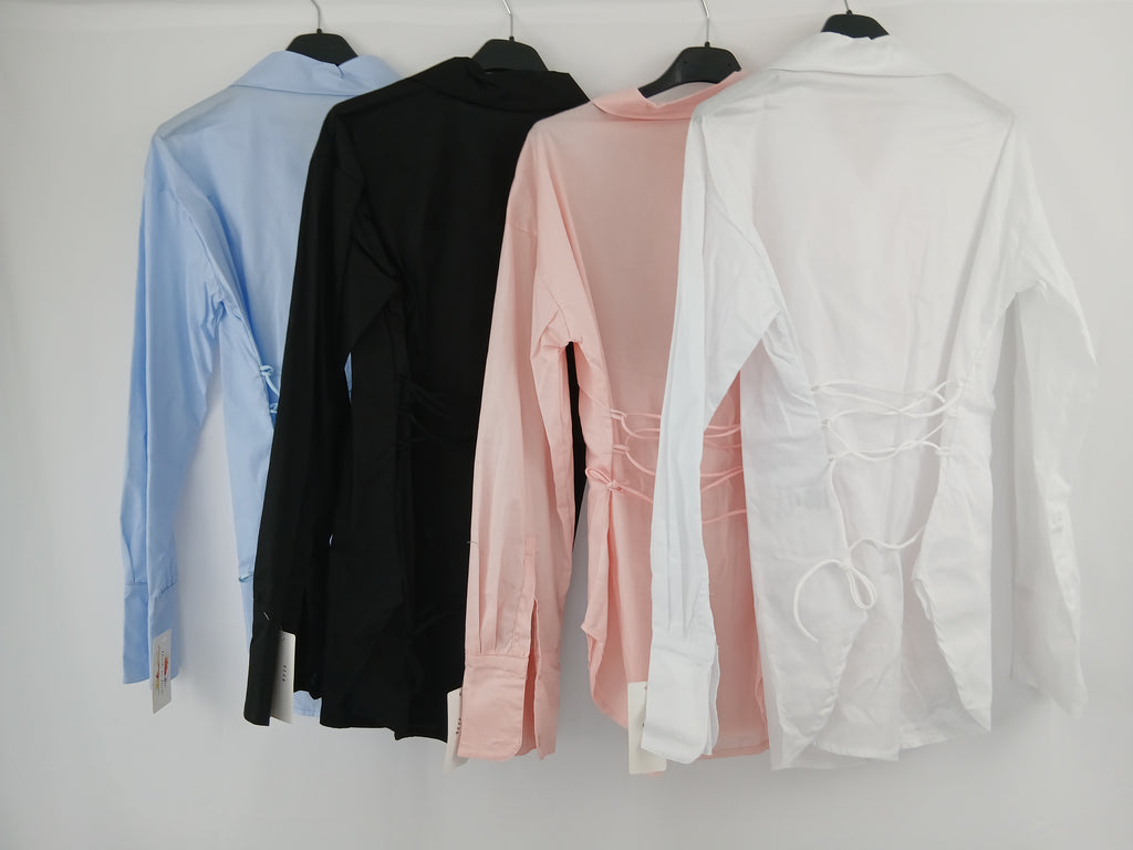 Camicia Casual con Elastici Slim Schiena