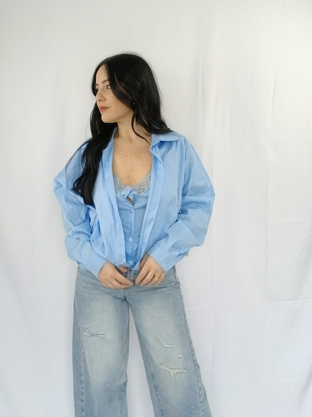 Camicia Trendy con Top in Pizzo