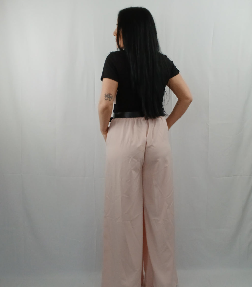 Pantalone con Cintura Stile Plissettato