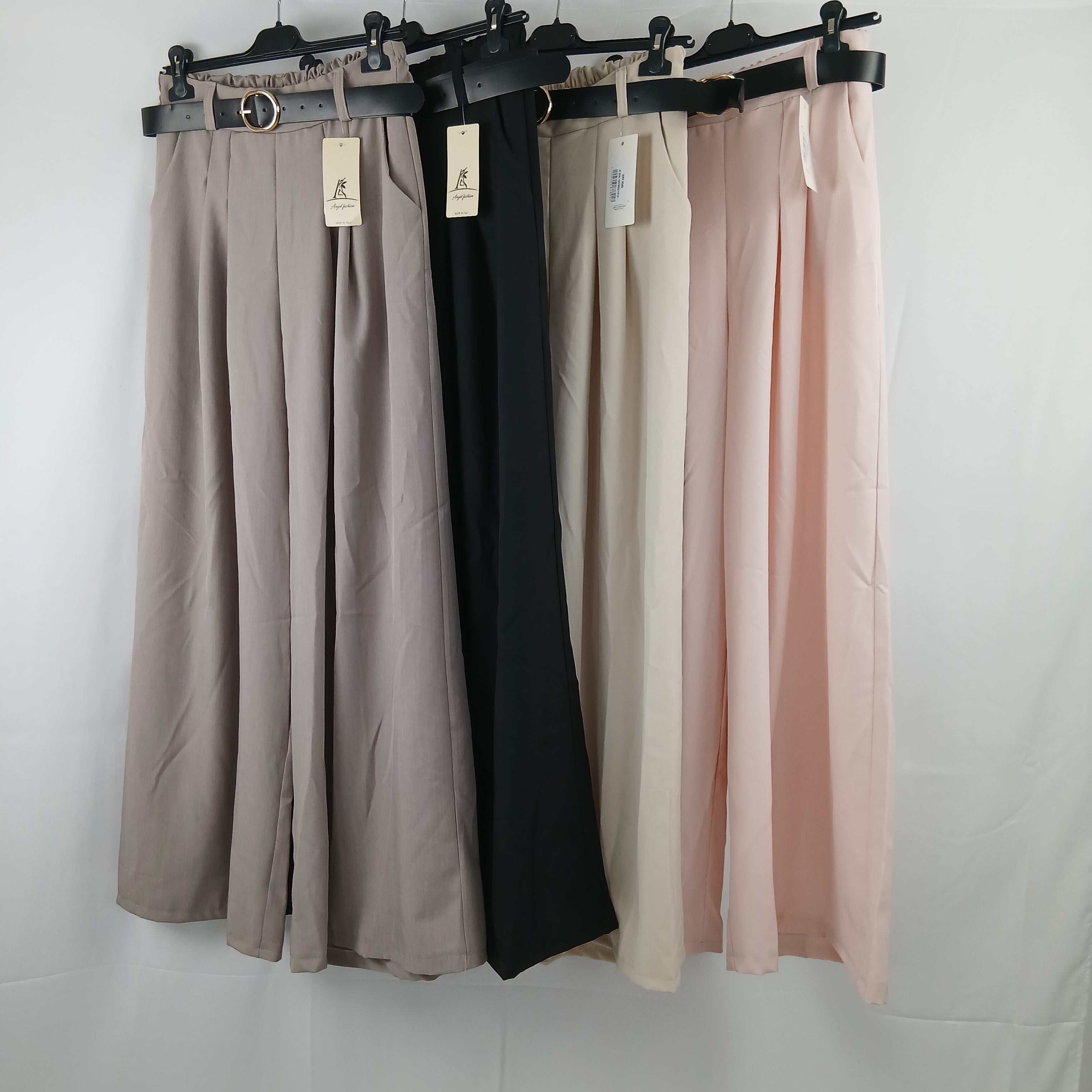 Pantalone con Cintura Stile Plissettato