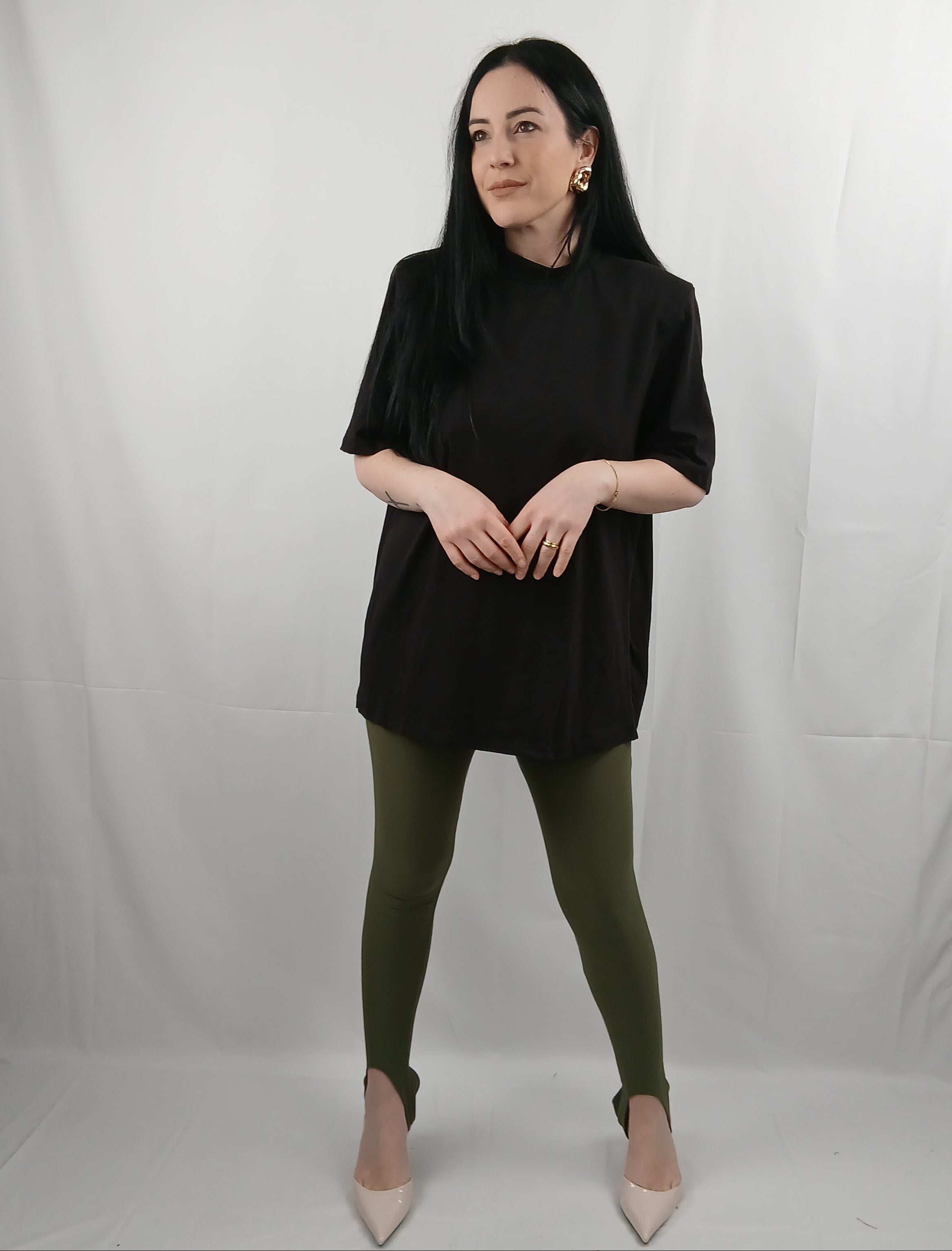 Leggings con Elastico ai Piedi