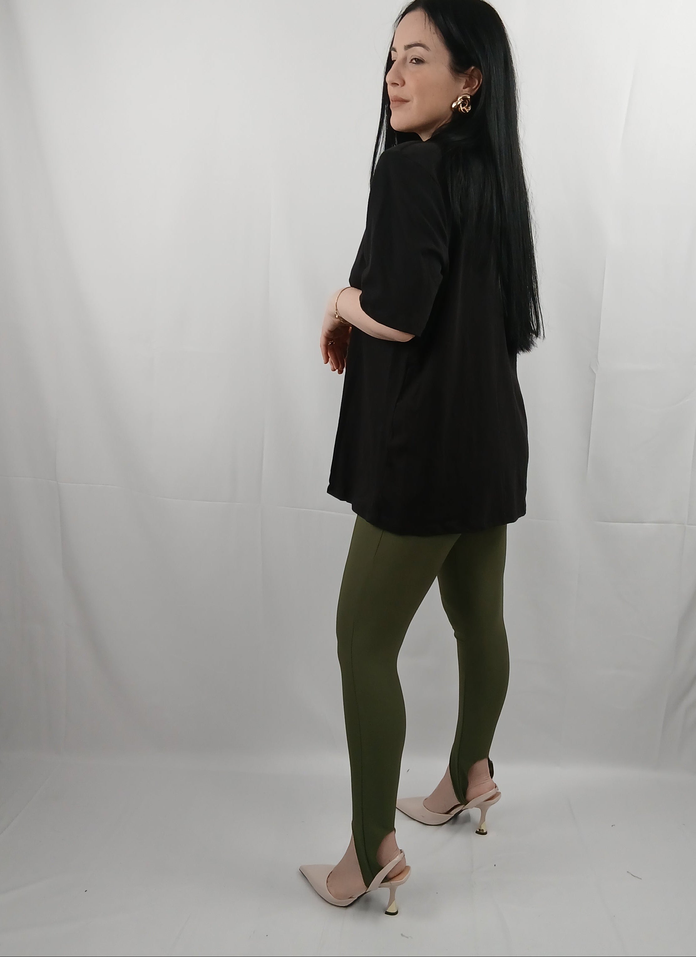 Leggings con Elastico ai Piedi