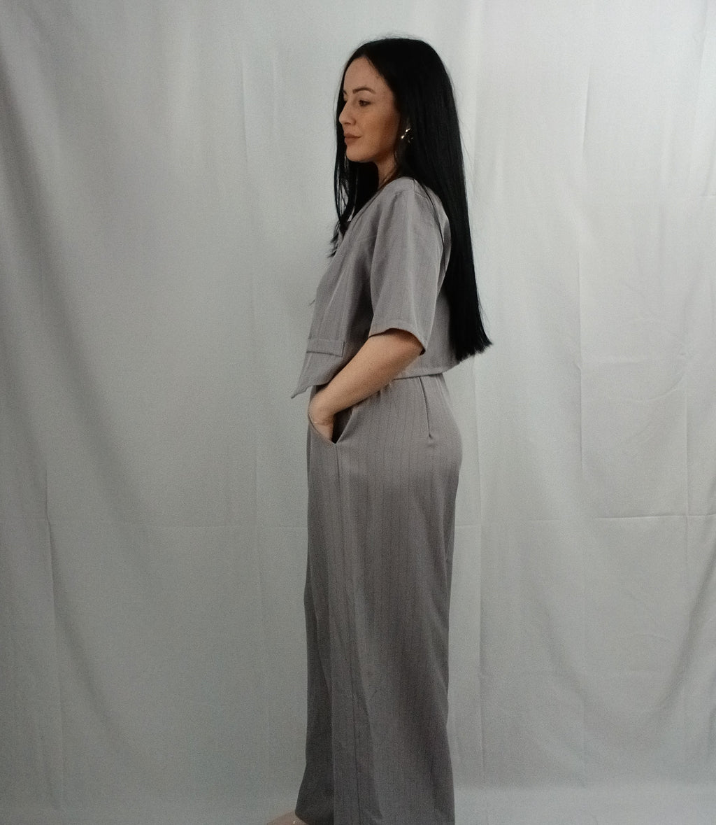 Completo Curvy Pantalone e Gilet Manica Corta