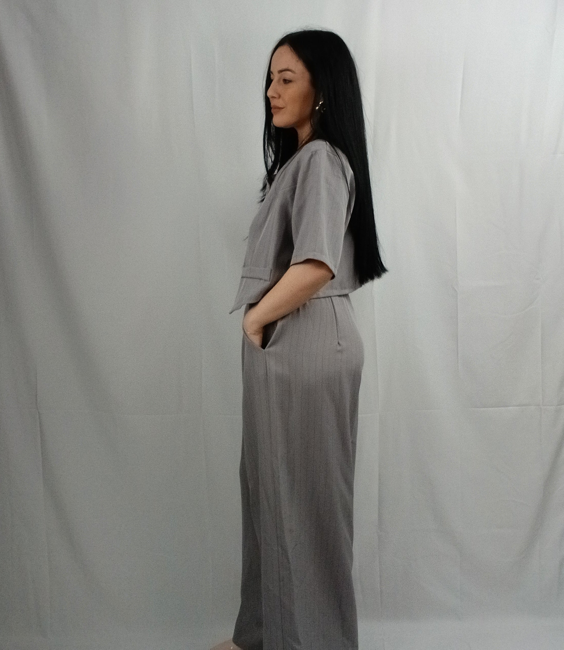 Completo Curvy Pantalone e Gilet Manica Corta