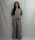 Completo Curvy Pantalone e Gilet Manica Corta