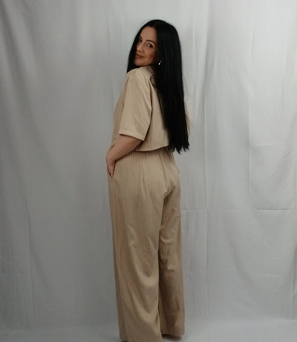 Completo Curvy Pantalone e Gilet Manica Corta