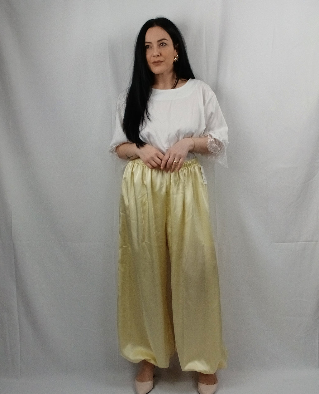 Pantalone Curvy con Elastico alle Caviglie