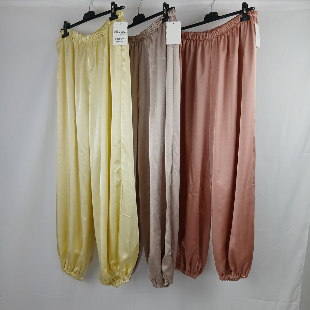 Pantalone Curvy con Elastico alle Caviglie