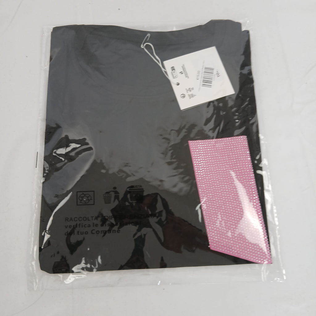 T-Shirt bianca con tasca rosa e brillantini