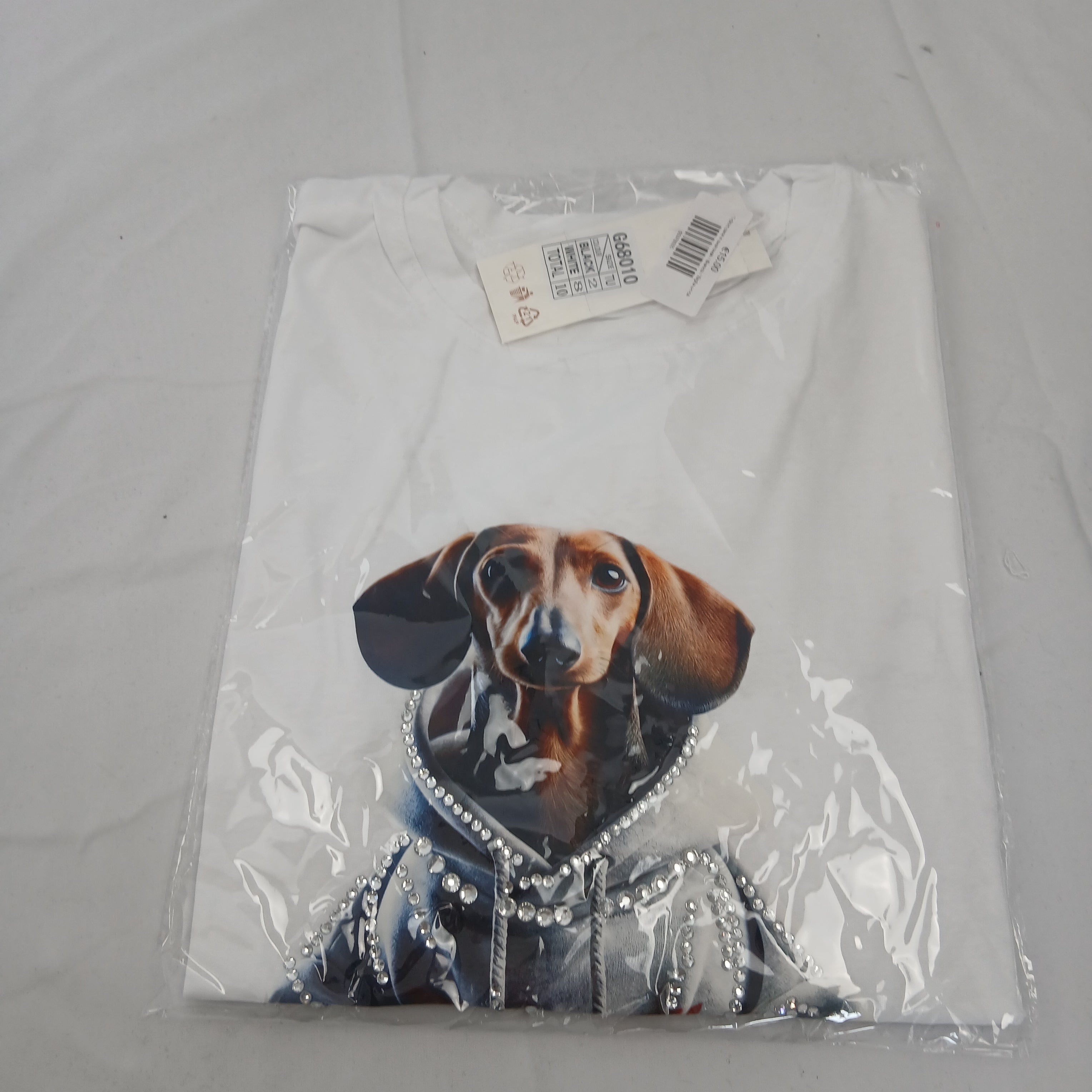 T-Shirt cane e swarovski