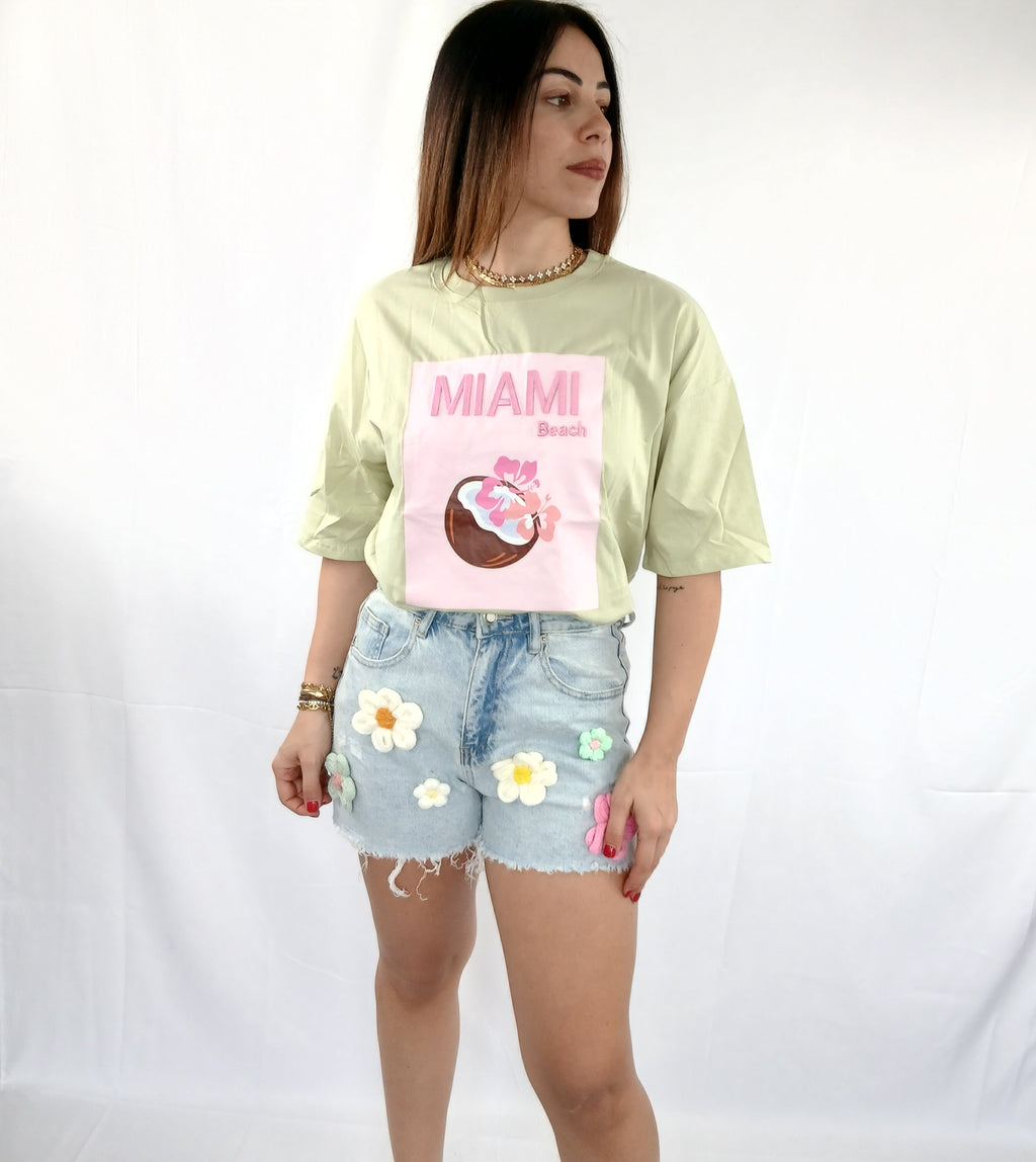 T-shirt Miami beach