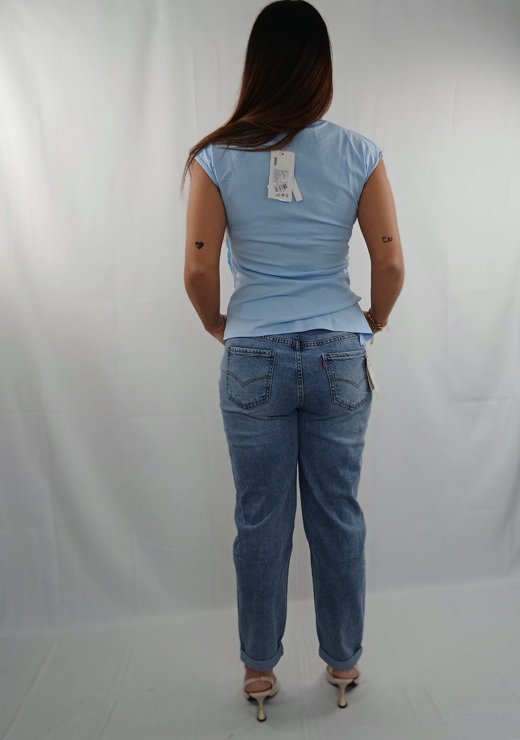 Jeans classic con risvolto