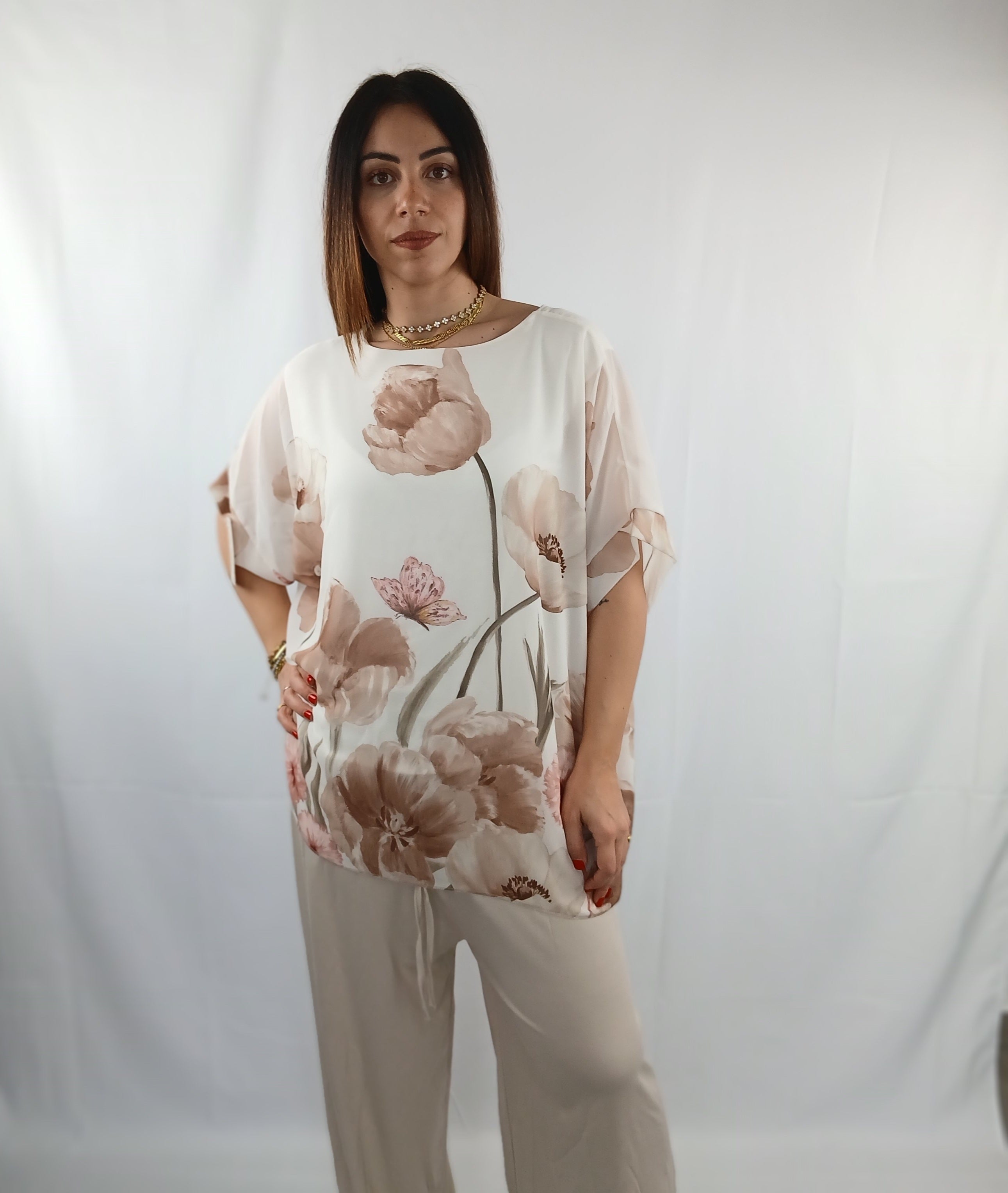 Maglia Curvy con Fantasia