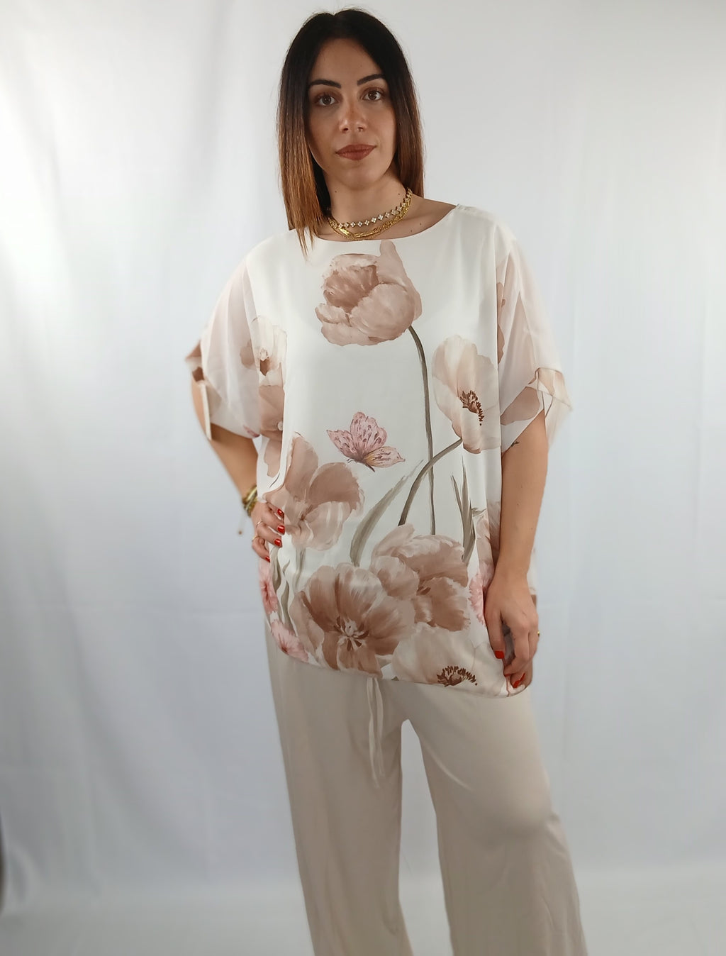 Maglia Curvy con Fantasia
