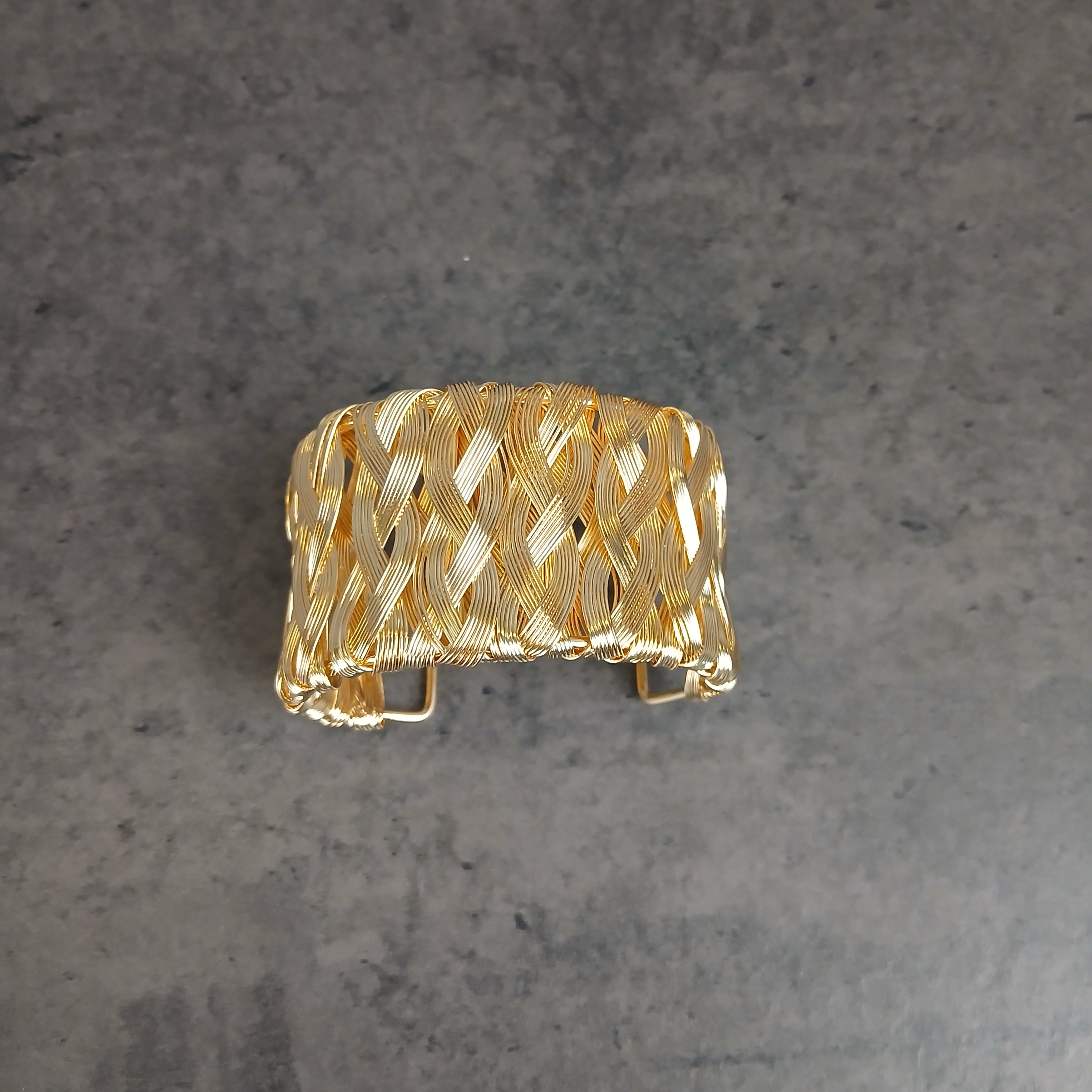 Bracciale Matilde Rigido Dorato Intrecciato