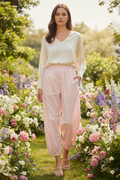 Pantalone Balloon Casual con Vita Elastica