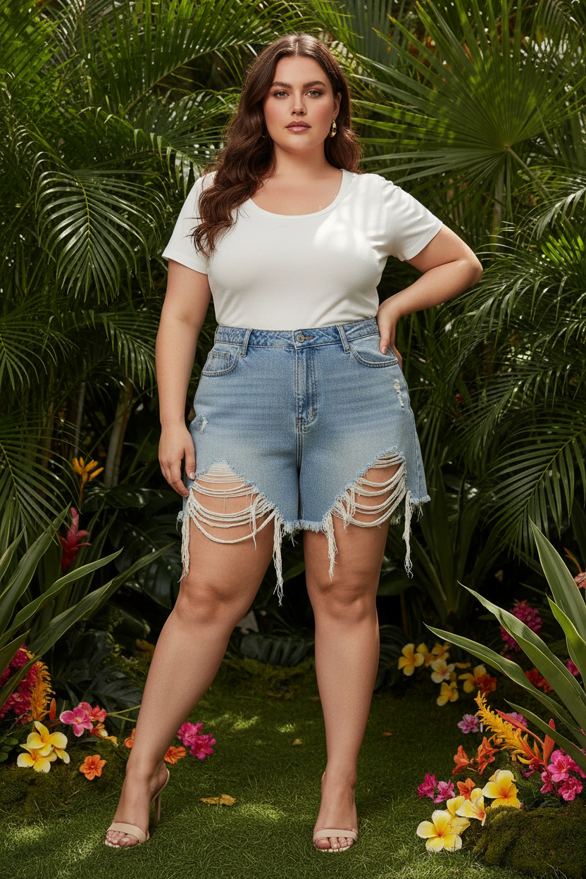 Jeans corto Mexico curvy