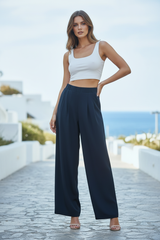 Pantalone navy tono freddo
