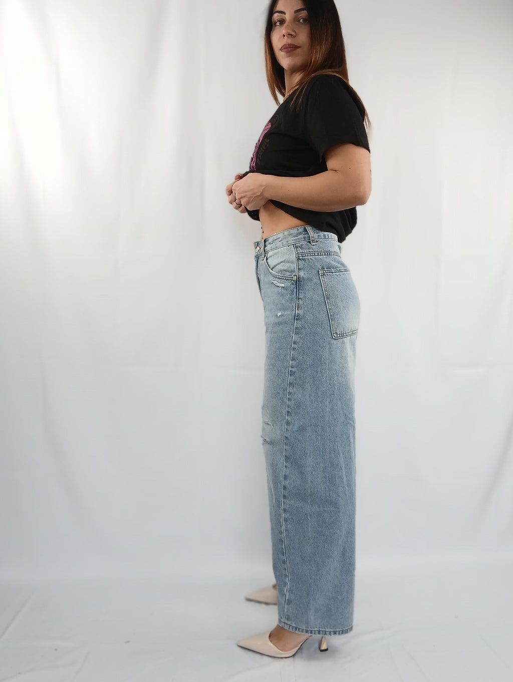 Jeans Ballon con cintura