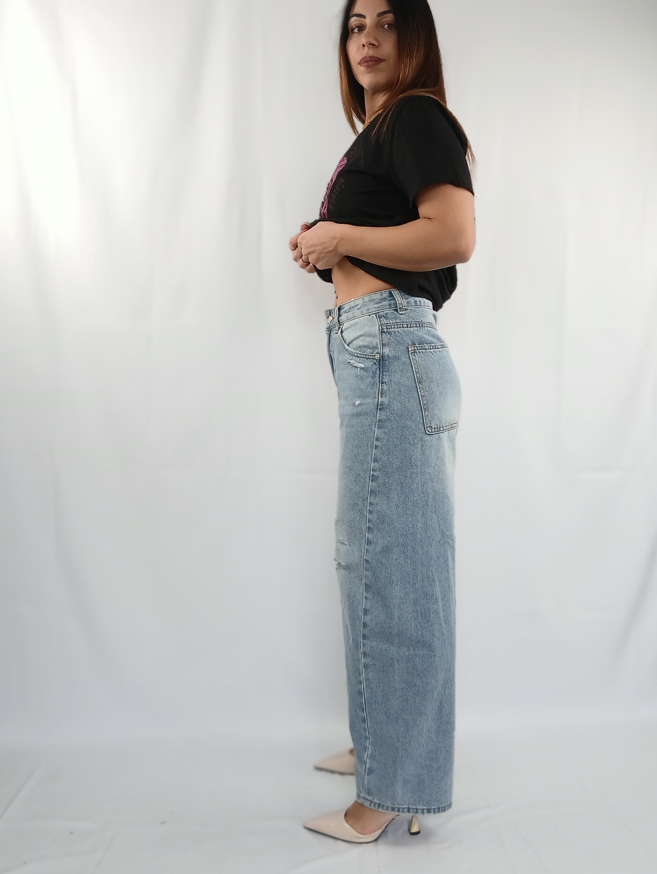 Jeans Ballon con cintura