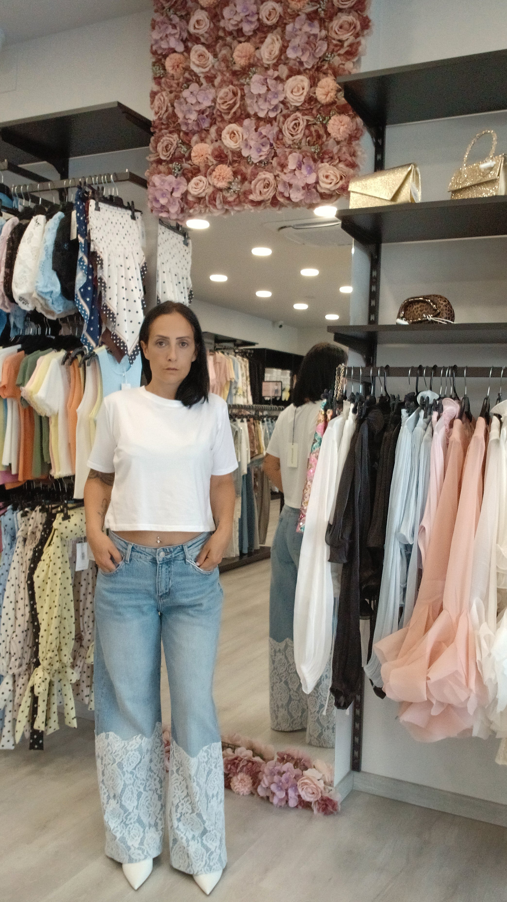 Jeans palazzo pizzo
