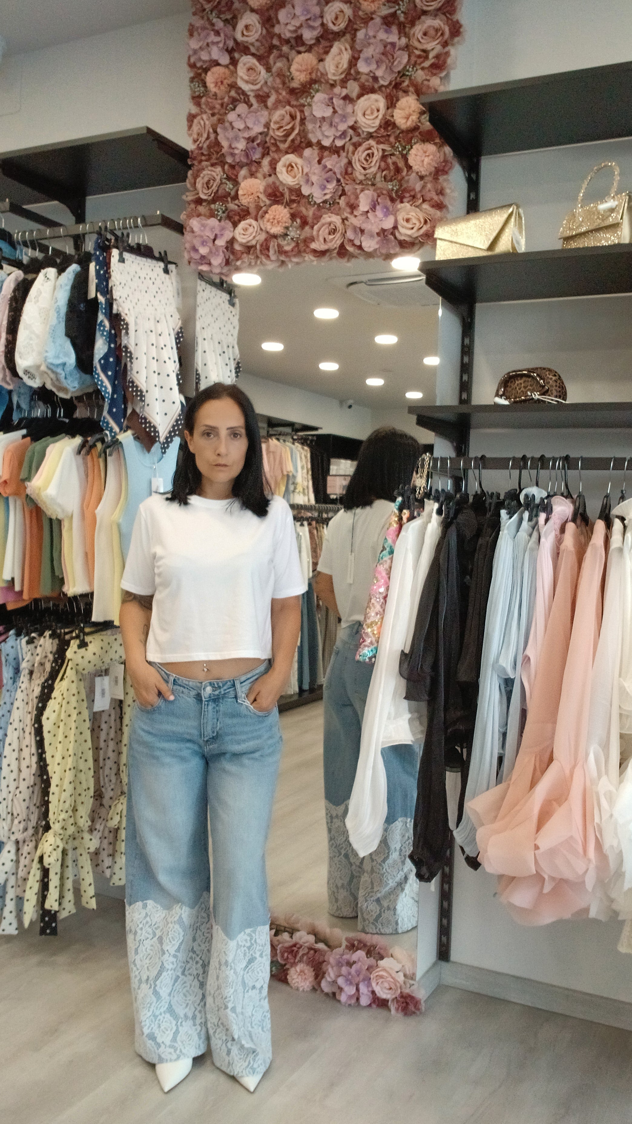 Jeans palazzo pizzo