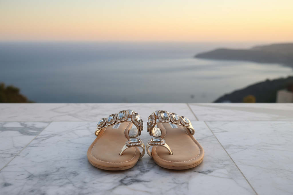 Sandalo anello gold - vista frontale