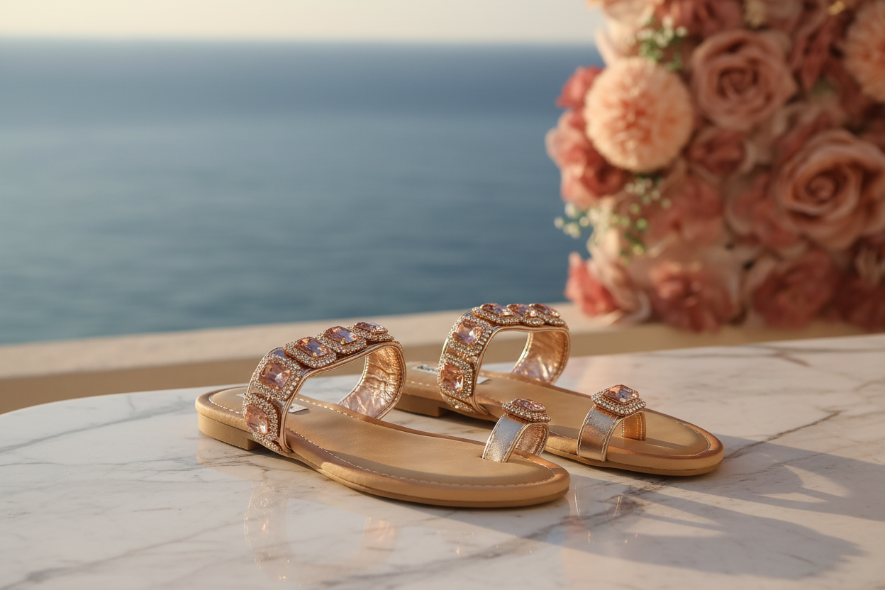 Sandalo anello rose gold - vista frontale