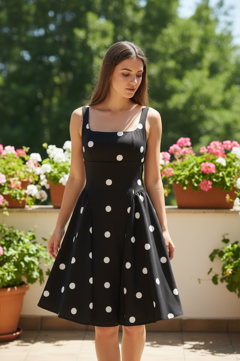 Vestito a pois - Gonna A-line